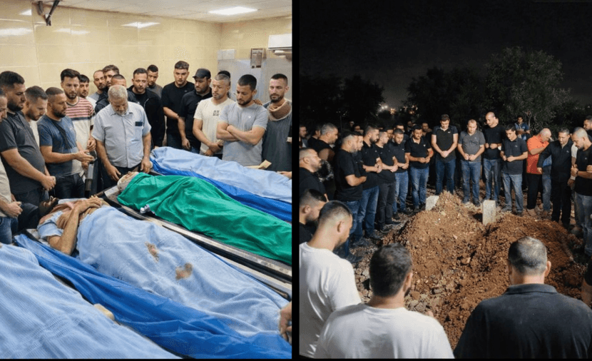 تشييع شهداء قرية تل وسط قيود الاحتلال