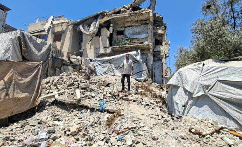 Editor mourns amid destroyed home