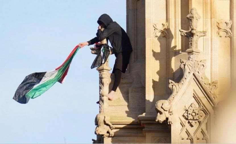 14 months for Palestinian flag raising