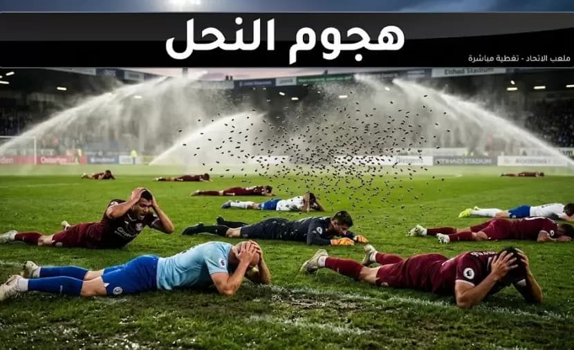 سرب نحلة يعوق نهائي كأس القدم