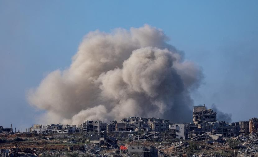 طفل مصاب بقصف في غزة