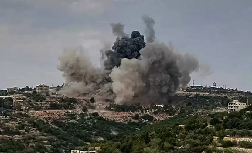 فتاة ووالدها جراء سقوط مسيرة إسرائيلية في كفررمان