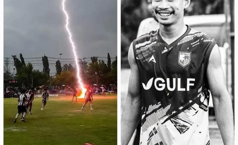 Lightning causes player death during match