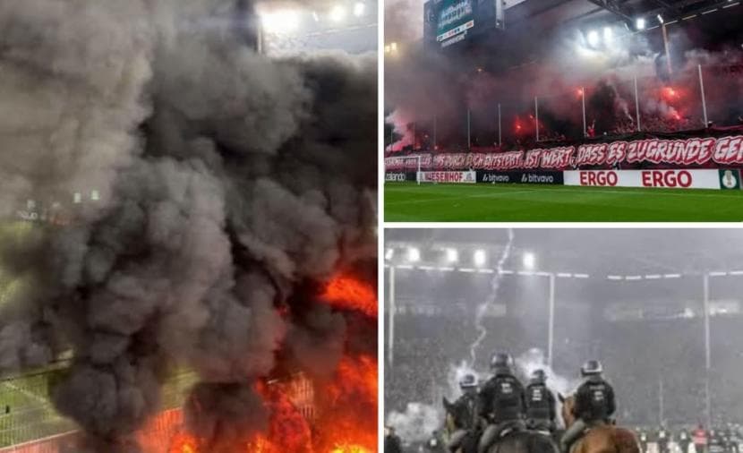 Chaos erupts in German football match