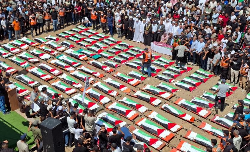 غزة تودع 112 شهيدًا من عائلتي أبو شريعة والحساينة