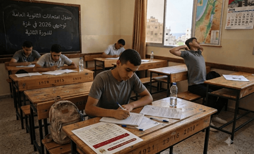 جدول امتحانات توجيهي 2026 غزة