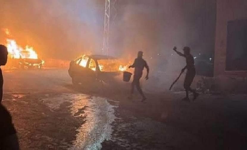 Settlers ignite vehicles and damage power lines south of Nablus