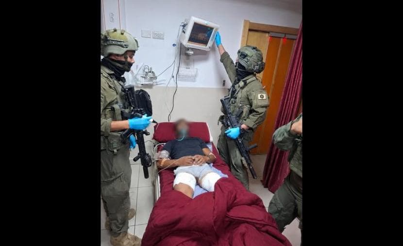 Occupation forces raid Ramallah hospital and arrest wounded suspect