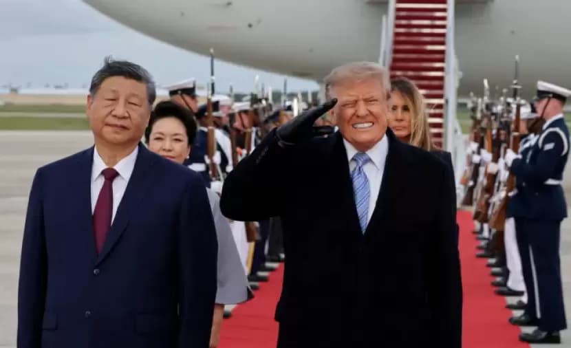 Trump stays composed near B-1 bomber
