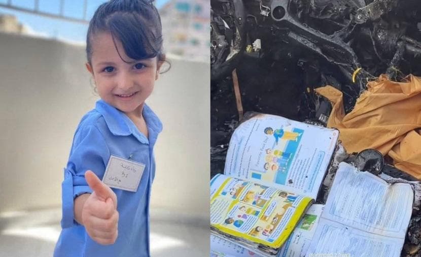Girl Wafaa Akila mourned before school