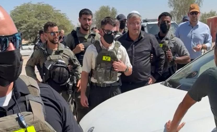 بن غفير يتفقد بير هداج بالنقب