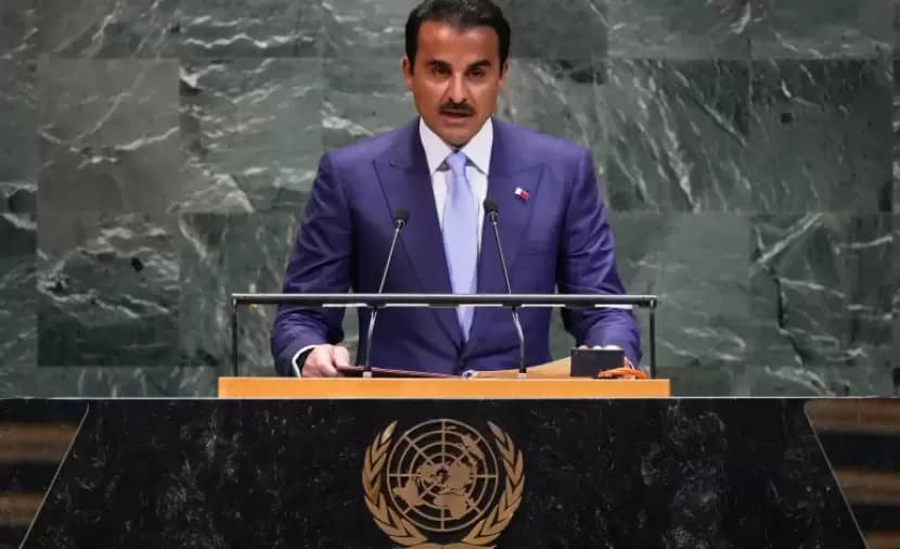أمير قطر يحذر من تهجير غزة