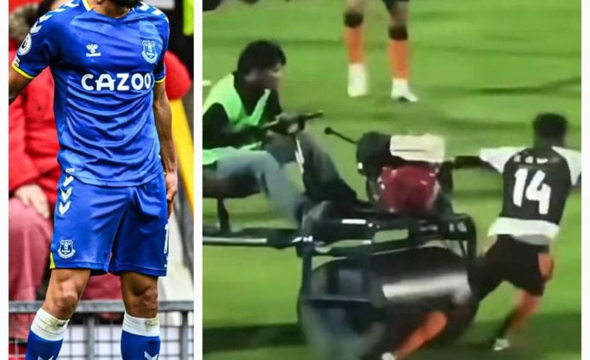 حادث مروع بسيارة تصدم لاعبًا بالملعب