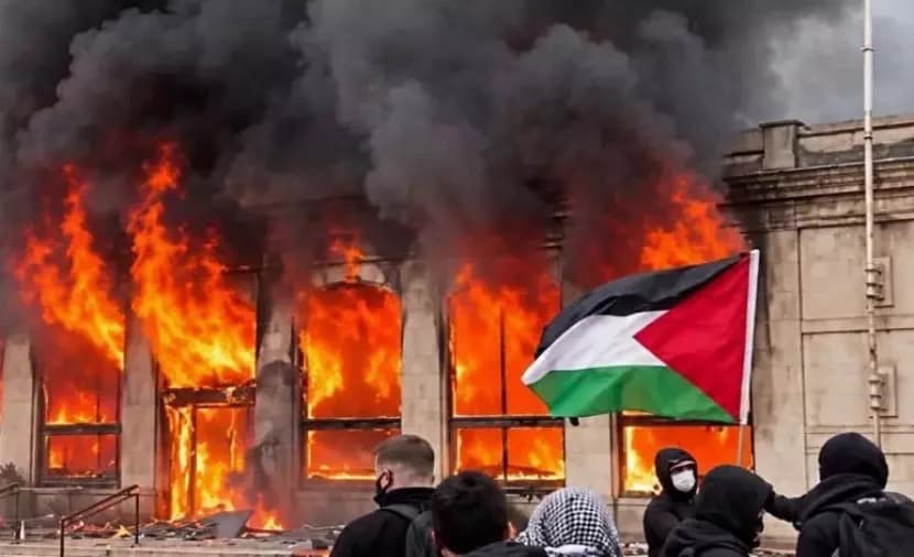 العلم الفلسطيني يواجه احتجاجات غربية