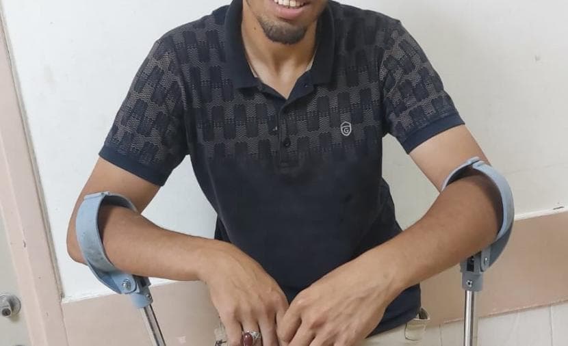 Lawyer on crutches amid displacement hopes to rebuild life