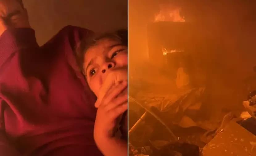 طفلة وسط النيران تعكس معاناة أطفال غزة