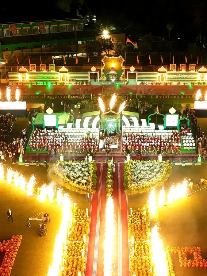 Drone captures the Jordan graduation scene