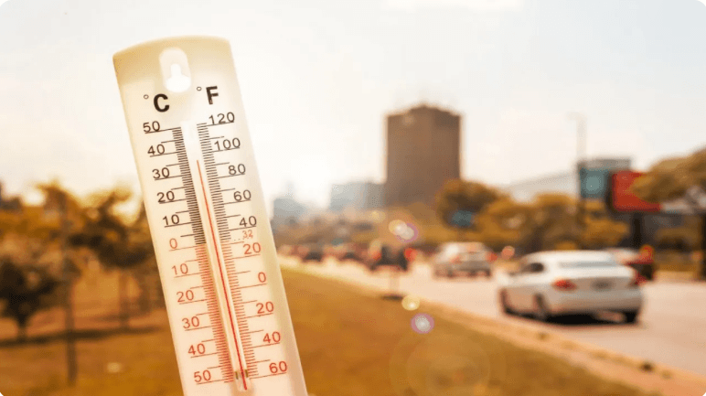 Heatwave peaks with high thirties temperatures