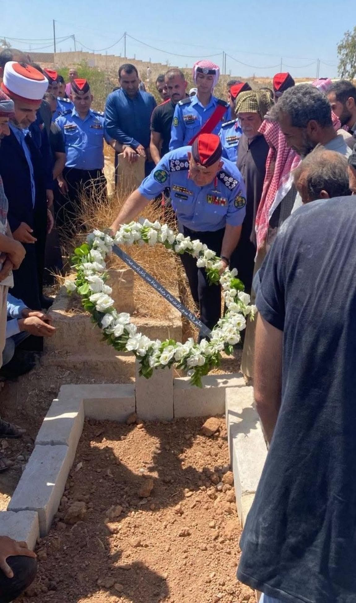 Public security attends Lieutenant Taha Al-Mashaqbeh's funeral