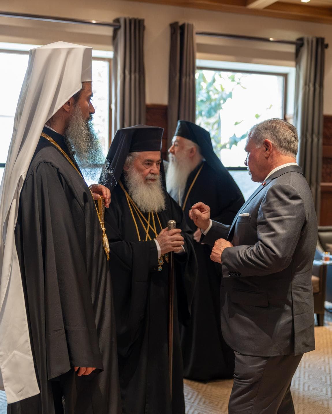 King meets Bulgarian Patriarch and Sofia Metropolitan