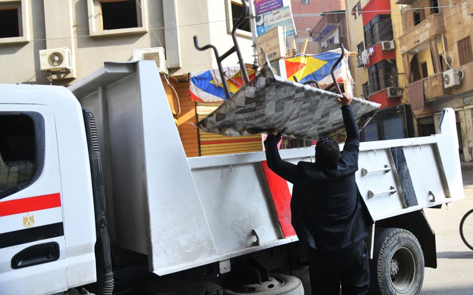 Matariya sidewalk encroachment removal