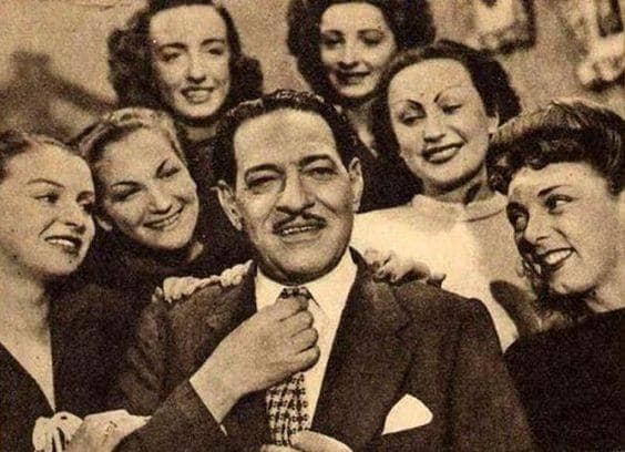 نجيب الريحاني في صالون كلام ف السيما