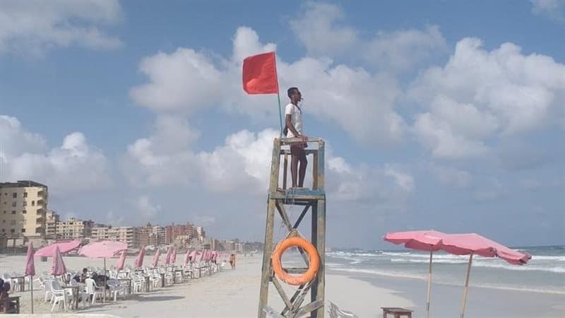 Alexandria beaches display flags and issue warnings