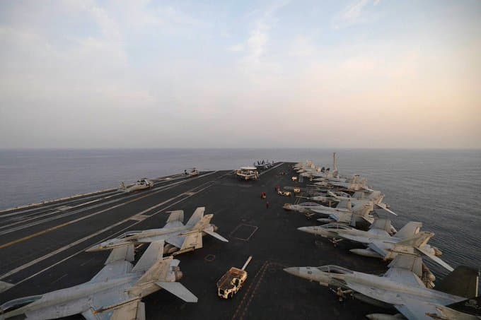 George Bush aircraft carrier back in Arabian Sea