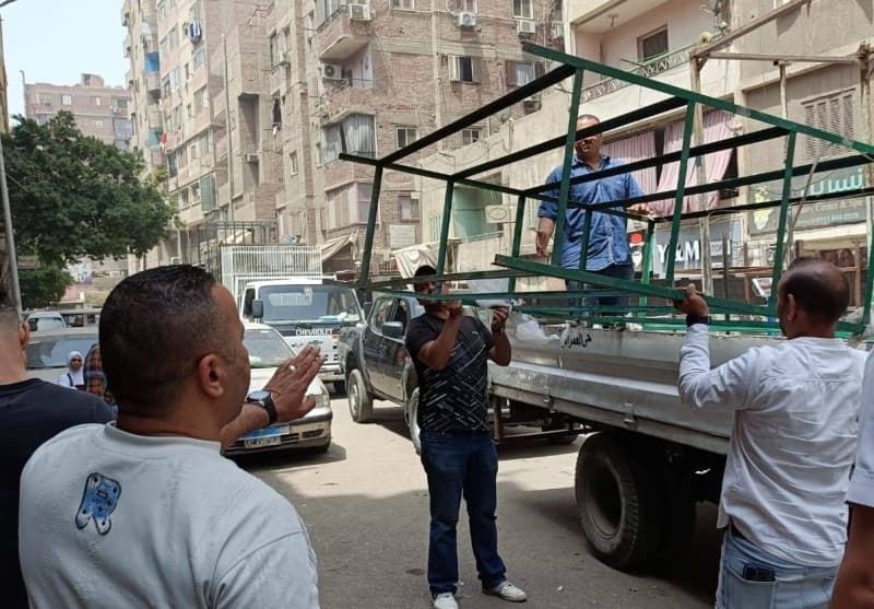 حملة تزيل 312 إشغال طرق بكفر الدوار