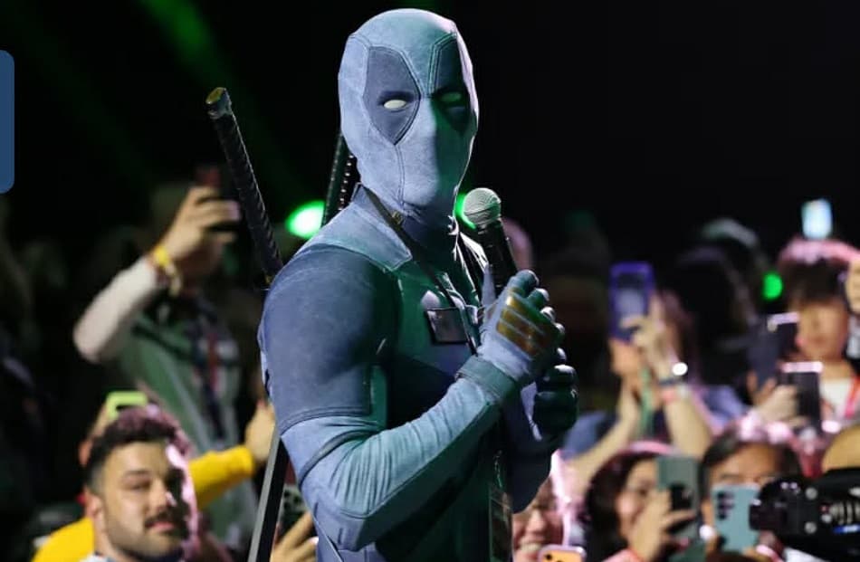 Ryan Reynolds as Deadpool at Marvel event