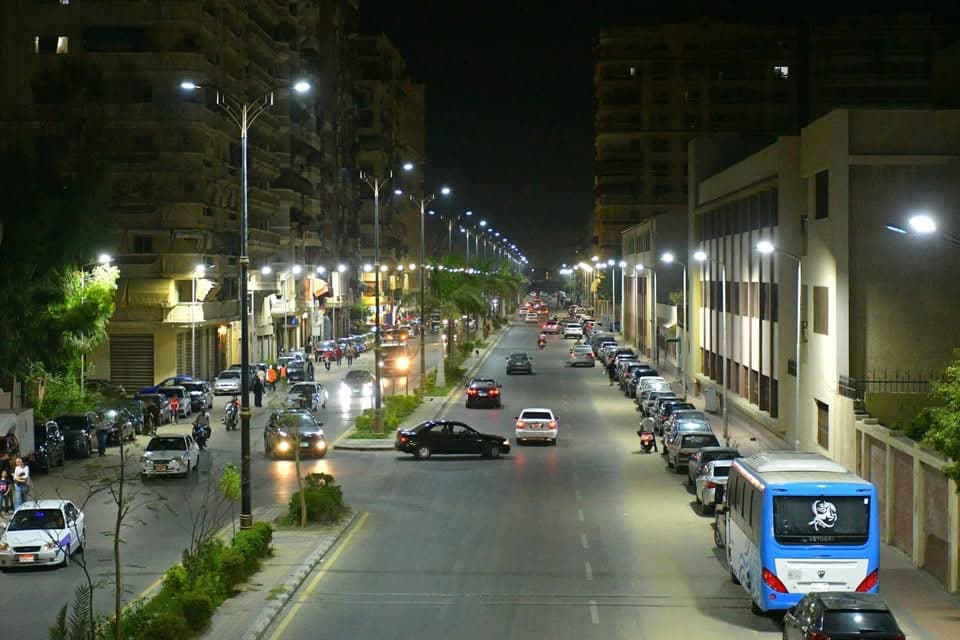 Port Said Governor installs 200 floodlights at Ard El-‘Azb and Al-Wafa