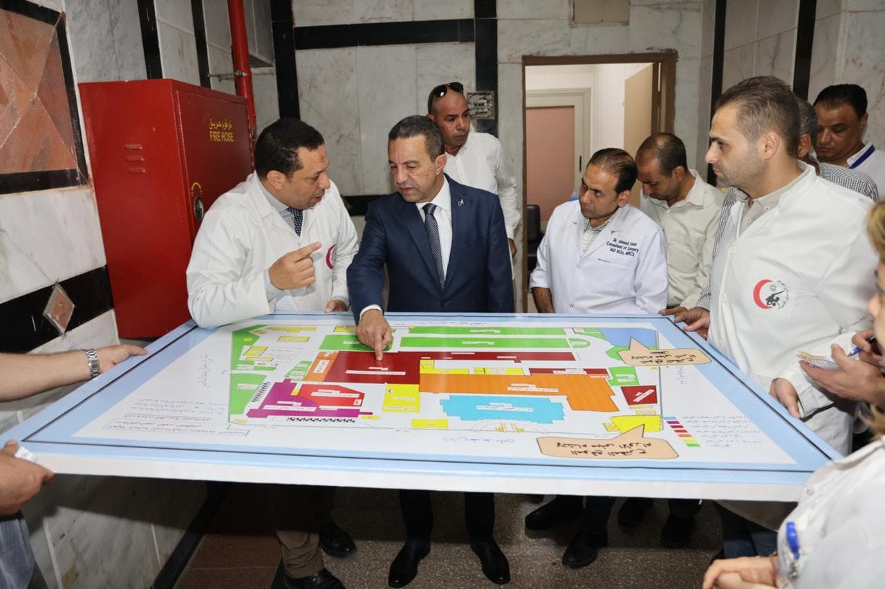 Al-Minufiyah governor reviews Shibin El Kom hospital progress
