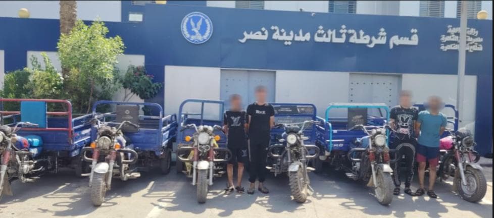Nasr City motorcycle theft gang caught with shotgun