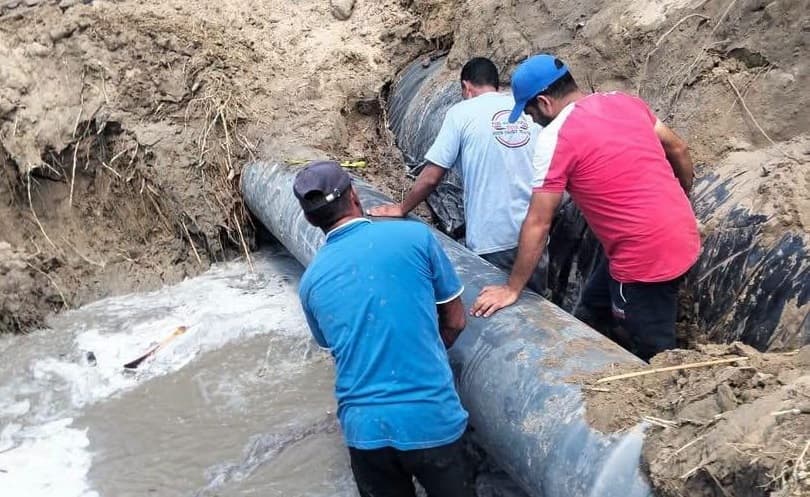 مياه كفرالشيخ تصلح خط المياه الرئيسي