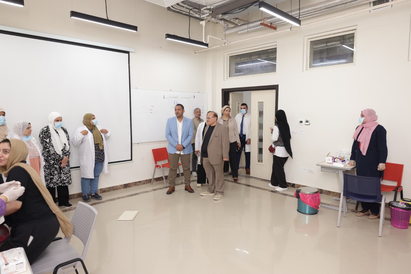 Mansoura University President Checks New Student Exams