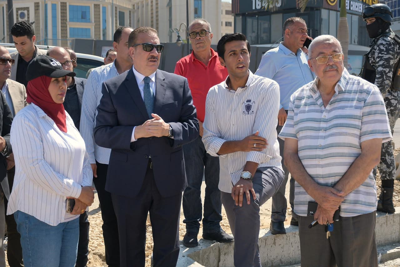 Port Said Governor reviews East District development and parking lot construction
