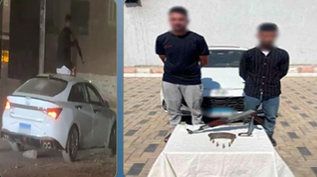 القبض على شابين لاستعراضهما سلاحا ناريًا بسيارة في المنوفية