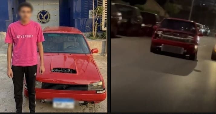 Stunt driver with no plates caught in Cairo