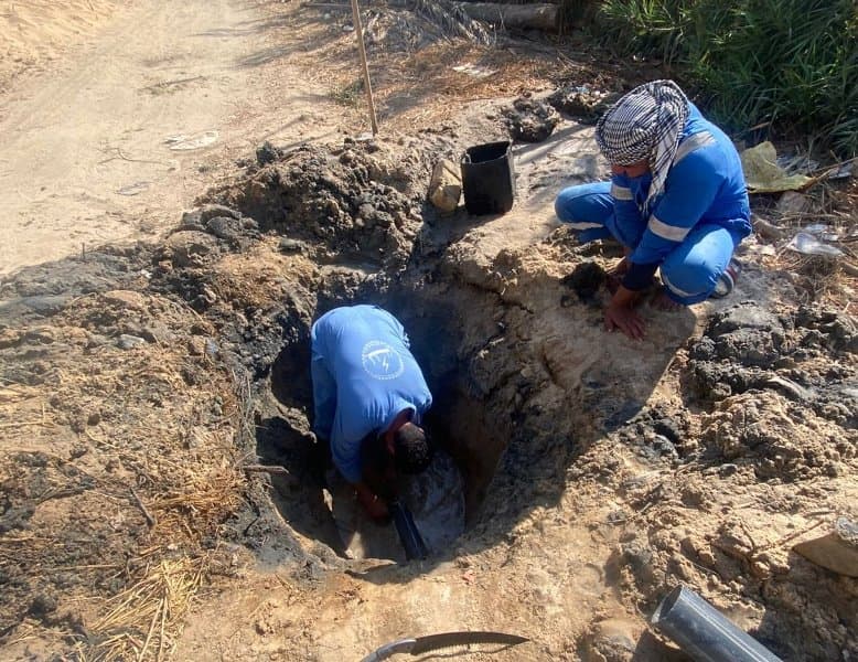 Repair of 6-inch village water line completed