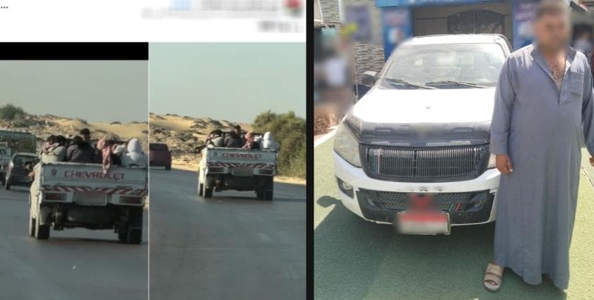 سائق حافلة يرفع عمالا ويهدد حياتهم بالشرقية