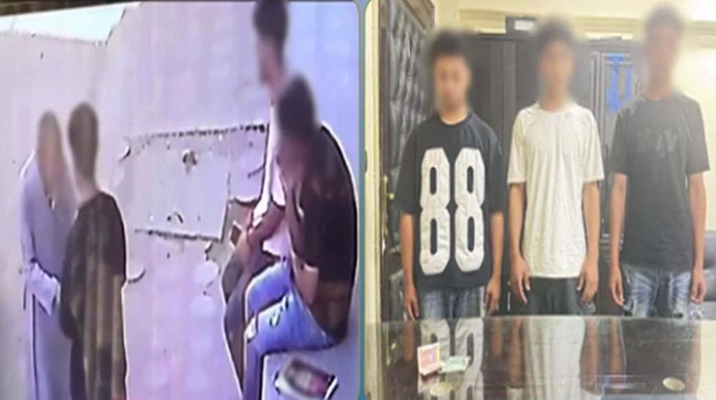Three students caught harassing and stealing in Fayoum