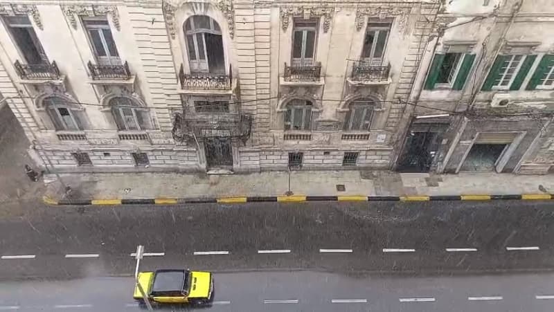 Alexandria Experiences Light Rain Amid Cross Winds Itorm