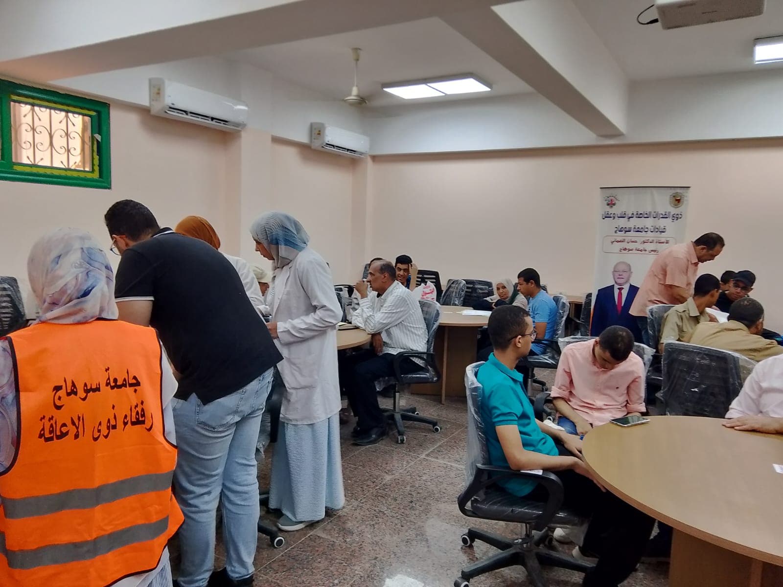 سوهاج تستقبل الطلاب ذوي الهمم للكشف الطبي