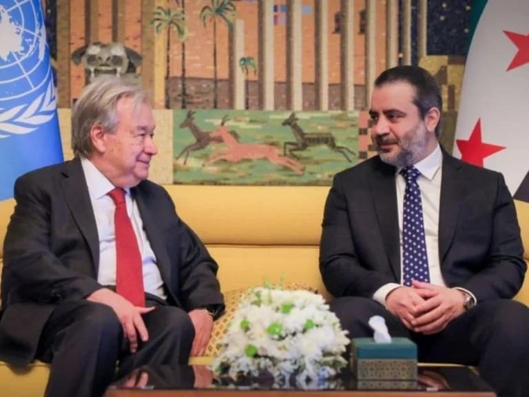 الشيباني يلتقي غوتيريش في دمشق