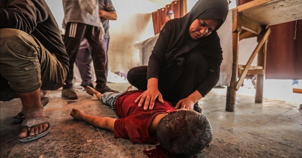 ضحايا بغارة إسرائيلية على خيام النازحين بخانيونس