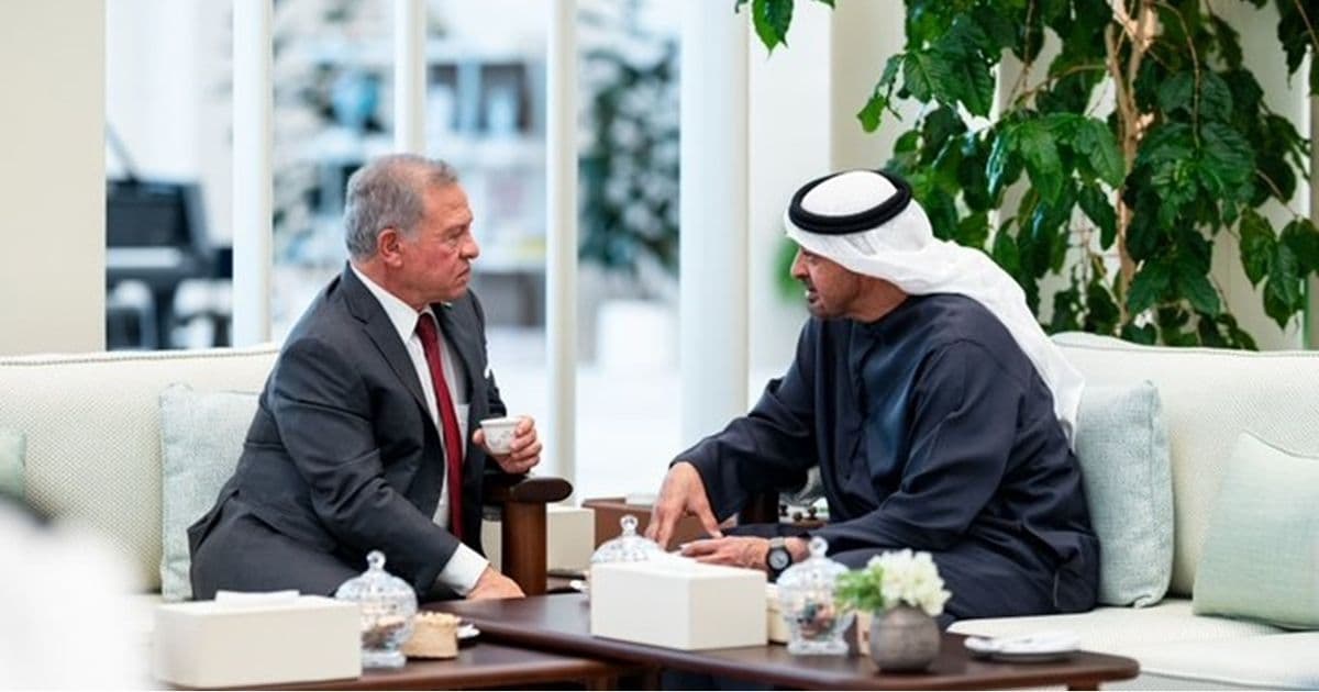 ملك الأردن يلتقي مع محمد بن زايد في أبوظبي