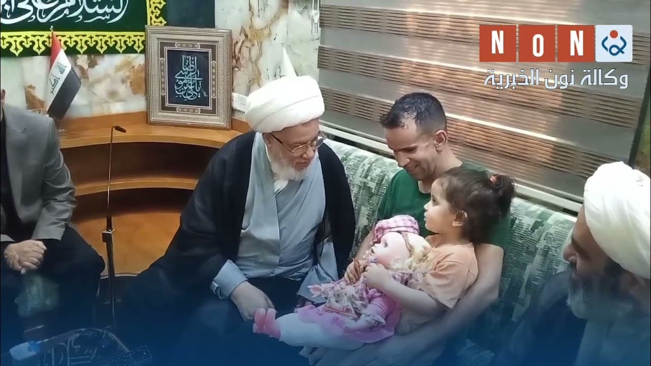 الطفلة بتول من الجزائر تتعرف على ممثل السيستاني بعد علاجها المجاني