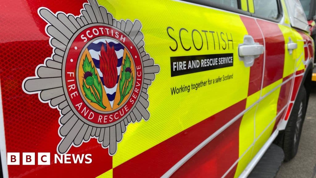 Firefighters work through night at Glasgow scrap yard