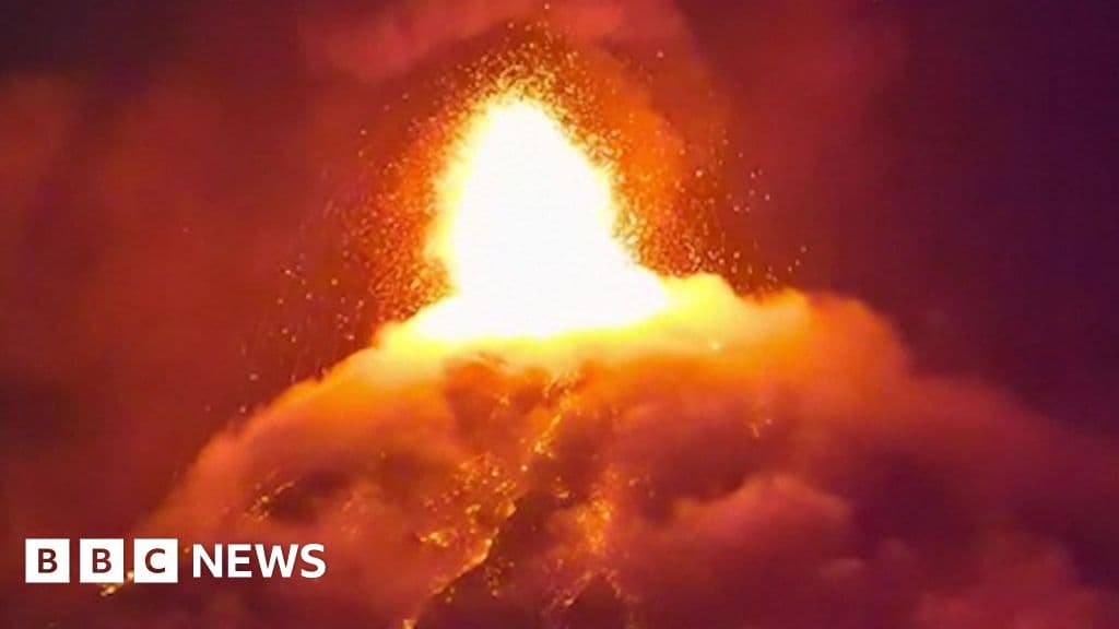 Guatemala volcano erupts with lava