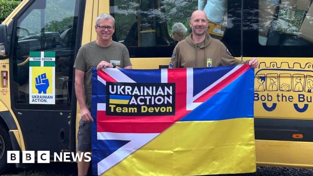 Charity bus departs Devon for Ukraine